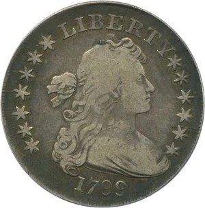 image for: 1799 $1 PCGS F15 (Irregular Date, 15 stars)
