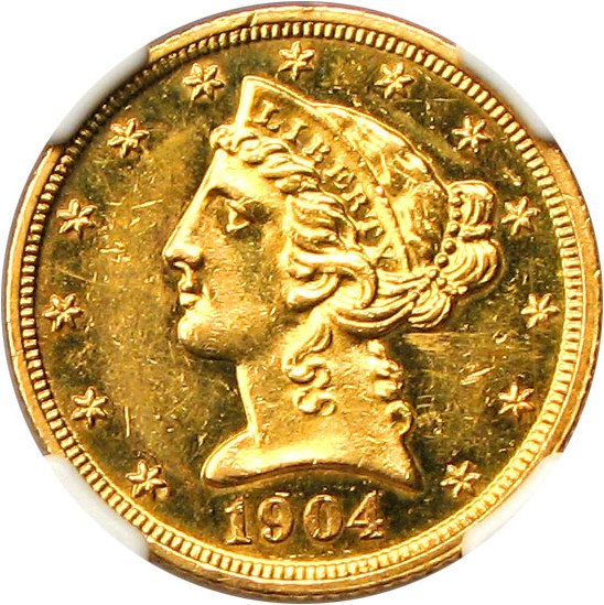 image for: 1904 $5 NGC Proof 62 Cameo