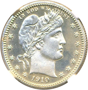 image for: 1910 25c NGC Proof 64 Cameo
