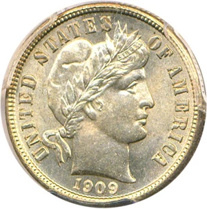 image for: 1909-S 10c PCGS/CAC MS64