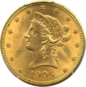 image for: 1906-S $10 PCGS/CAC MS63