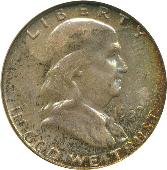 image for: 1957 50c NGC MS66 * Color *