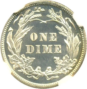 image for: 1900 10c NGC Proof 67 Cameo
