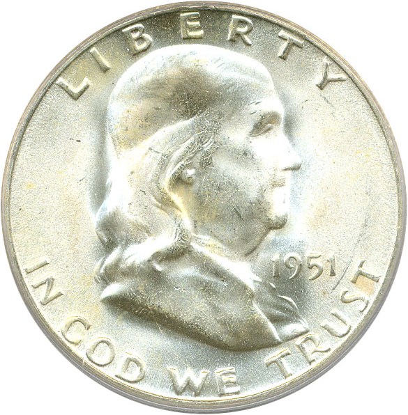 image for: 1951-S 50c PCGS/CAC MS66