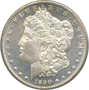 image for: 1890-CC $1 PCGS MS62 PL
