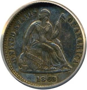 image for: 1863 H10c ANACS XF40