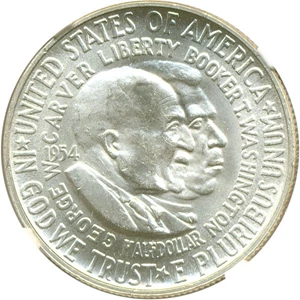 image for: 1954 Wash-Carver 50c NGC MS66
