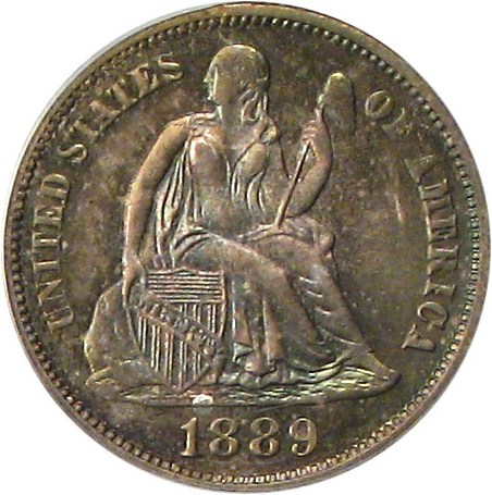 image for: 1889 10c PCGS/CAC Proof 65