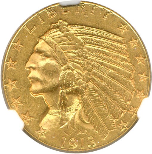image for: 1913-S $5 NGC MS61