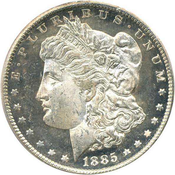 image for: 1885-CC $1 PCGS/CAC MS63 DMPL