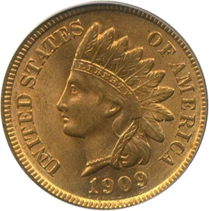 image for: 1909-S 1c PCGS MS64 RD (Indian)