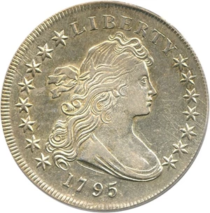 image for: 1795 $1 PCGS AU50 (Centered Draped Bust)