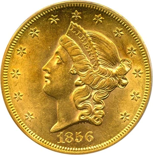 image for: 1856-S $20 PCGS Secure/CAC AU58