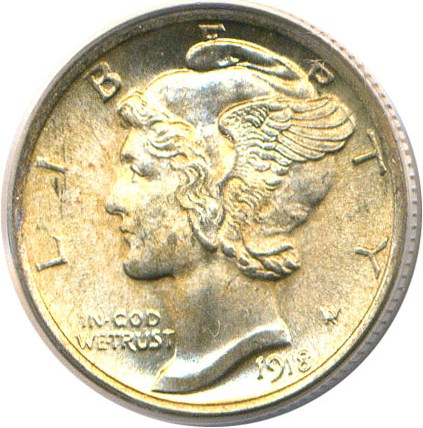 image for: 1918 10c PCGS MS65 FB