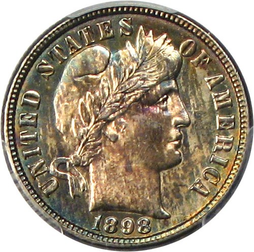 image for: 1898-O 10c PCGS MS64 * Color *