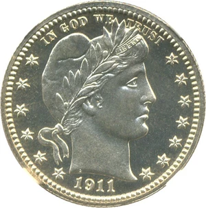 image for: 1911 25c NGC Proof 67 Cameo