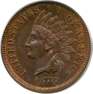 image for: 1878 1c PCGS/CAC MS65 RB