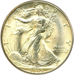 image for: 1945-D 50c PCGS/CAC MS66