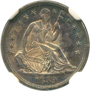 image for: 1839 H10c NGC MS64 (No Drapery)
