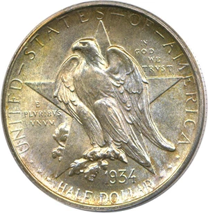 image for: 1934 Texas 50c PCGS/CAC MS67