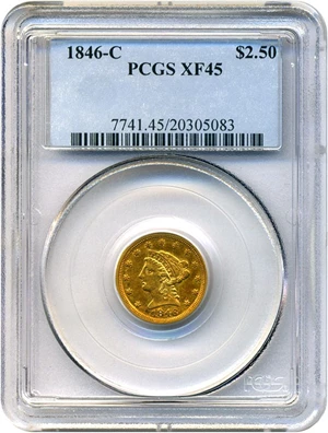 image for: 1846-C $2 1/2 PCGS XF45