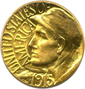 image for: 1915-S Panama-Pacific G$1 PCGS/CAC MS64