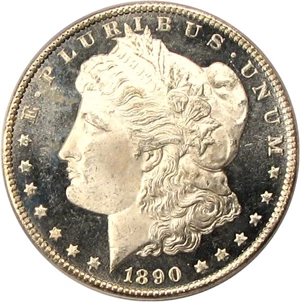 image for: 1890-CC $1 PCGS/CAC MS64 DMPL