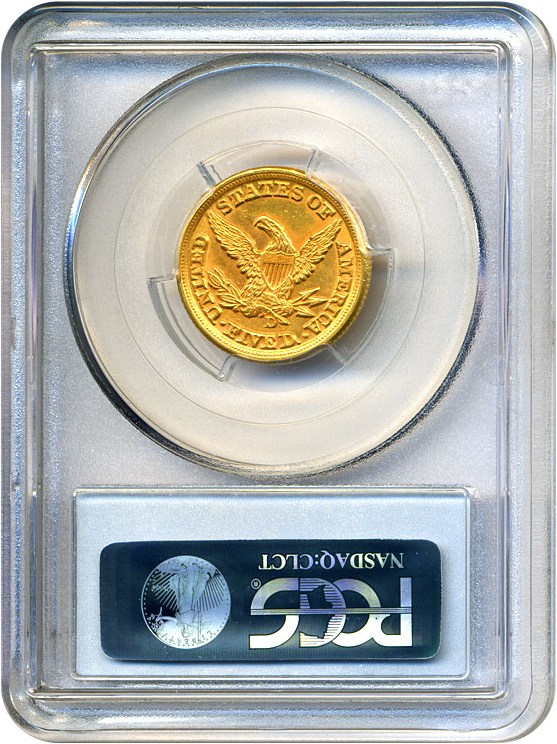 image for: 1854-D $5 PCGS AU58 (Medium D)