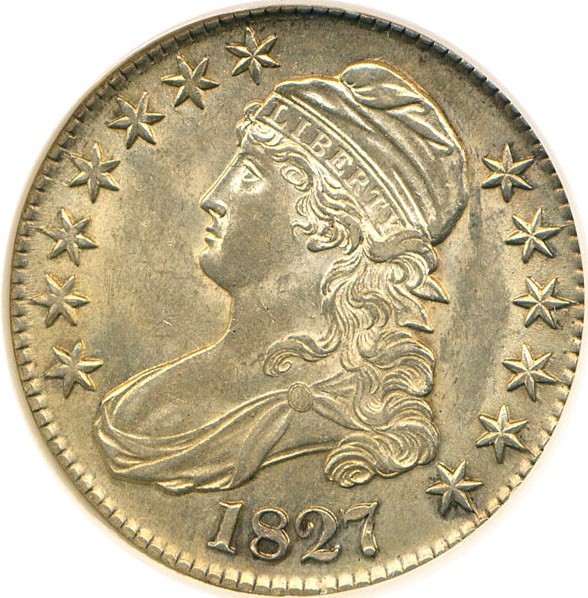 image for: 1827 50c DGS AU58 (Curl Base 2)