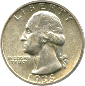 image for: 1936-S 25c PCGS MS65