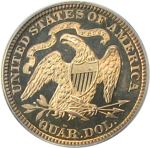 image for: 1890 25c PCGS/CAC Proof 65