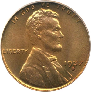 image for: 1937-S 1c PCGS MS67+ RD