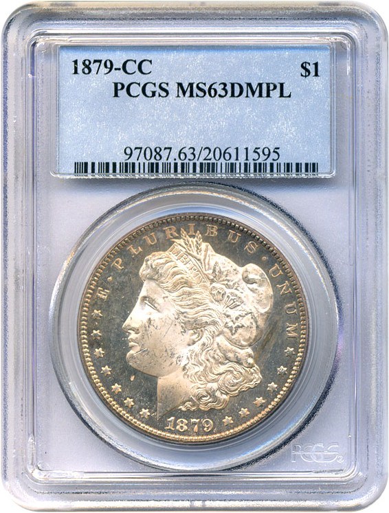 image for: 1879-CC $1 PCGS MS63 DMPL