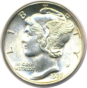 image for: 1923-S 10c PCGS/CAC MS64+ FB