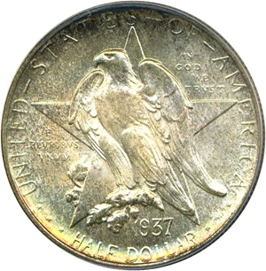 image for: 1937 Texas 50c PCGS/CAC MS67+ * Color *