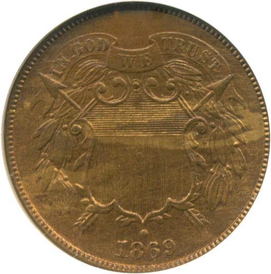 image for: 1869 2c NGC MS64 RB