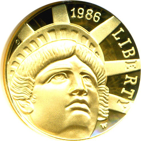 1986 W $5 Modern Commems Proof Statue of Liberty DCAM Coin Pricing