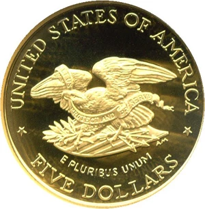 image for: 1995-W $5 NGC Proof 70 UCameo (Civil War)