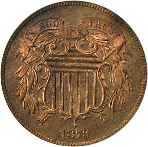 image for: 1873 2c PCGS Proof 64 RB (Closed 3) OGH