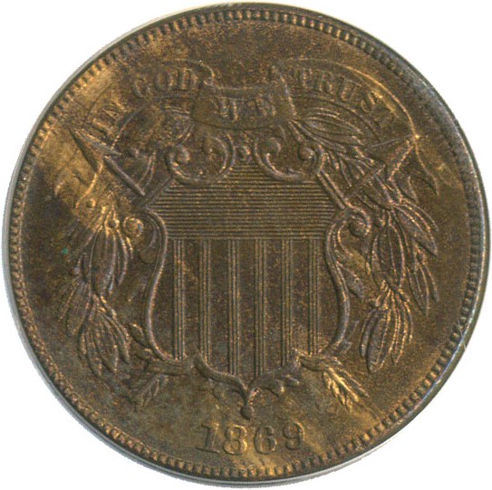 image for: 1869 2c PCGS MS64 RB