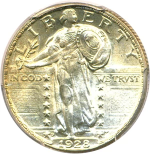 image for: 1928-D 25c PCGS/CAC MS65