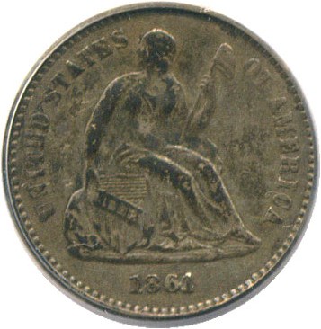 image for: 1861/0 H10c PCGS VF35