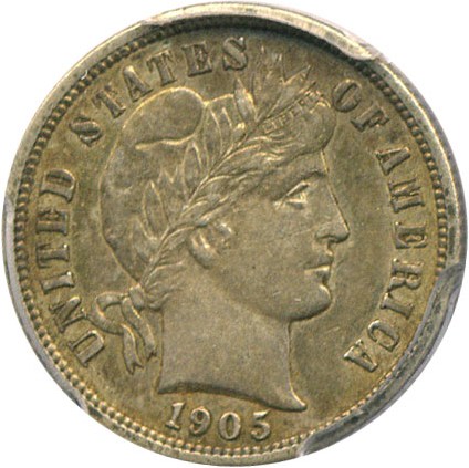 image for: 1905-O 10c PCGS/CAC AU50 (Micro O)