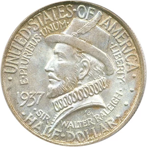 image for: 1937 Roanoke 50c PCGS/CAC MS66