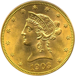 image for: 1903-S $10 PCGS/CAC MS65