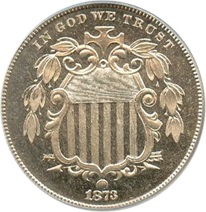 image for: 1873 5c PCGS Proof 66 Cameo (Closed 3)