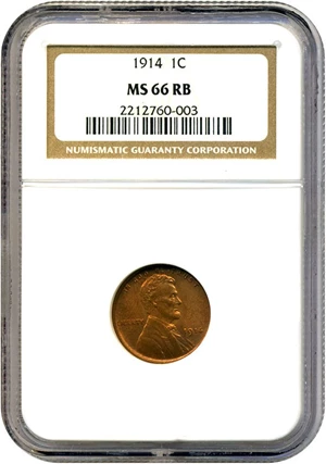 image for: 1914 1c NGC MS66 RB