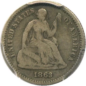 image for: 1863 H10c PCGS F12