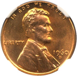 1960 D Lincoln Memorial Penny D Over D - Small Date Over Large