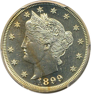 image for: 1899 5c PCGS/CAC Proof 65